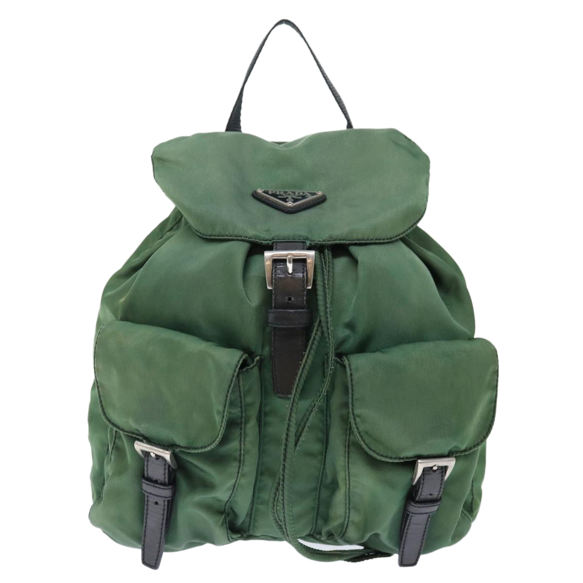 PRADA Backpack Nylon Green Auth 71296