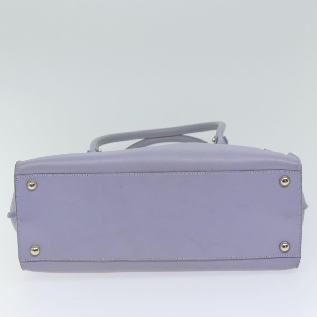 Salvatore Ferragamo Gancini Hand Bag Leather Purple Auth 71338