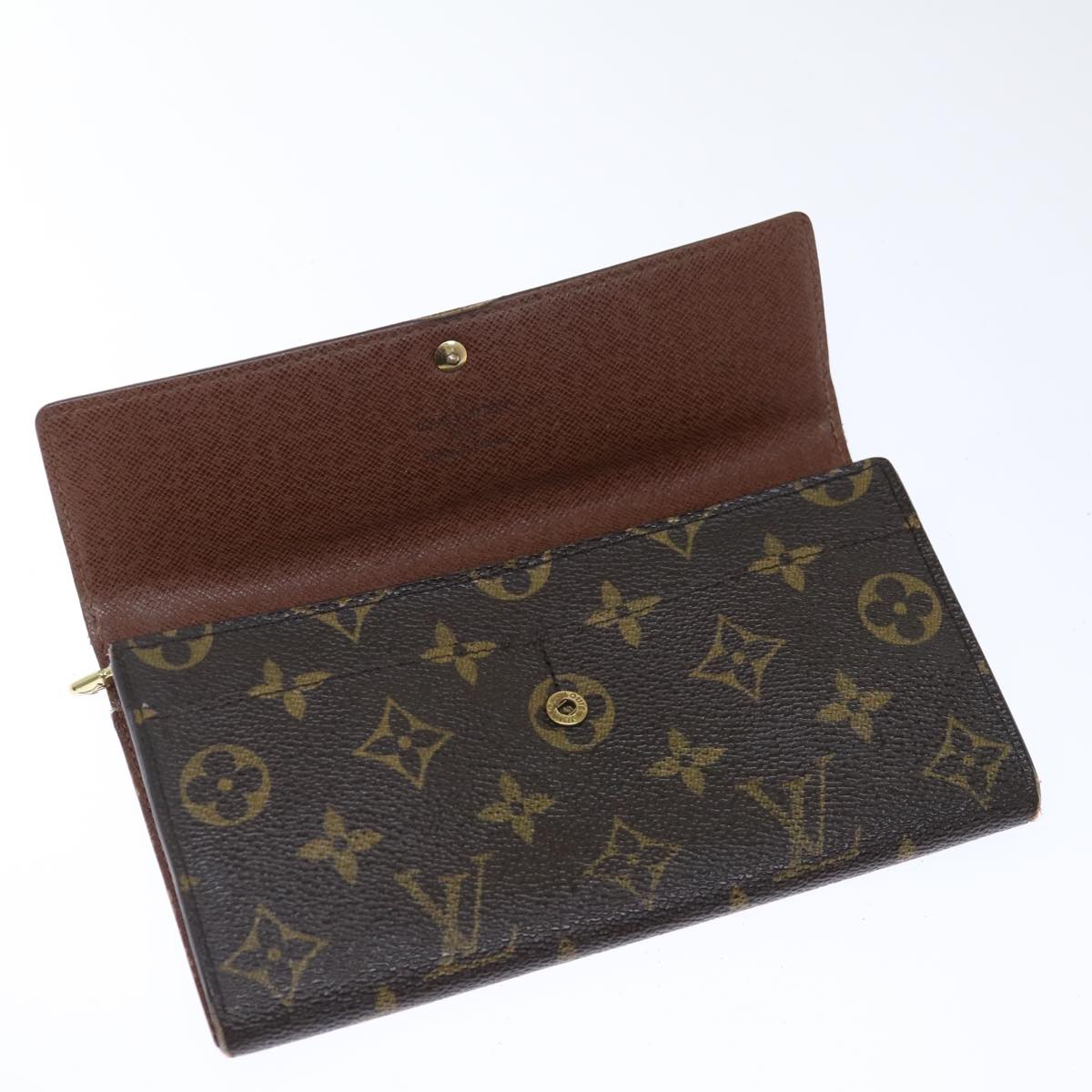 LOUIS VUITTON Monogram Pochette Porte Monnaie Credit Wallet M61725 Auth 71363