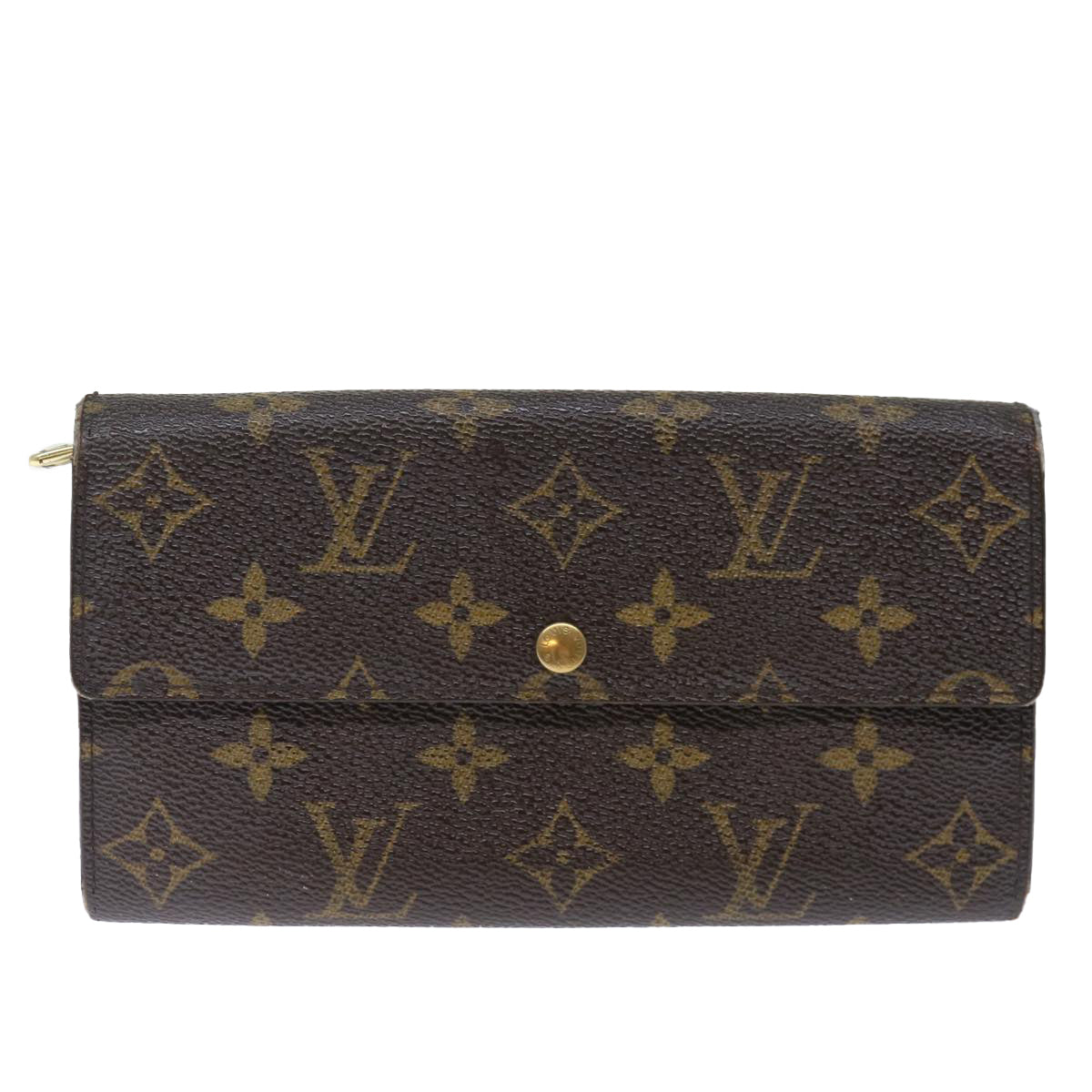 LOUIS VUITTON Monogram Pochette Porte Monnaie Credit Wallet M61725 Auth 71363