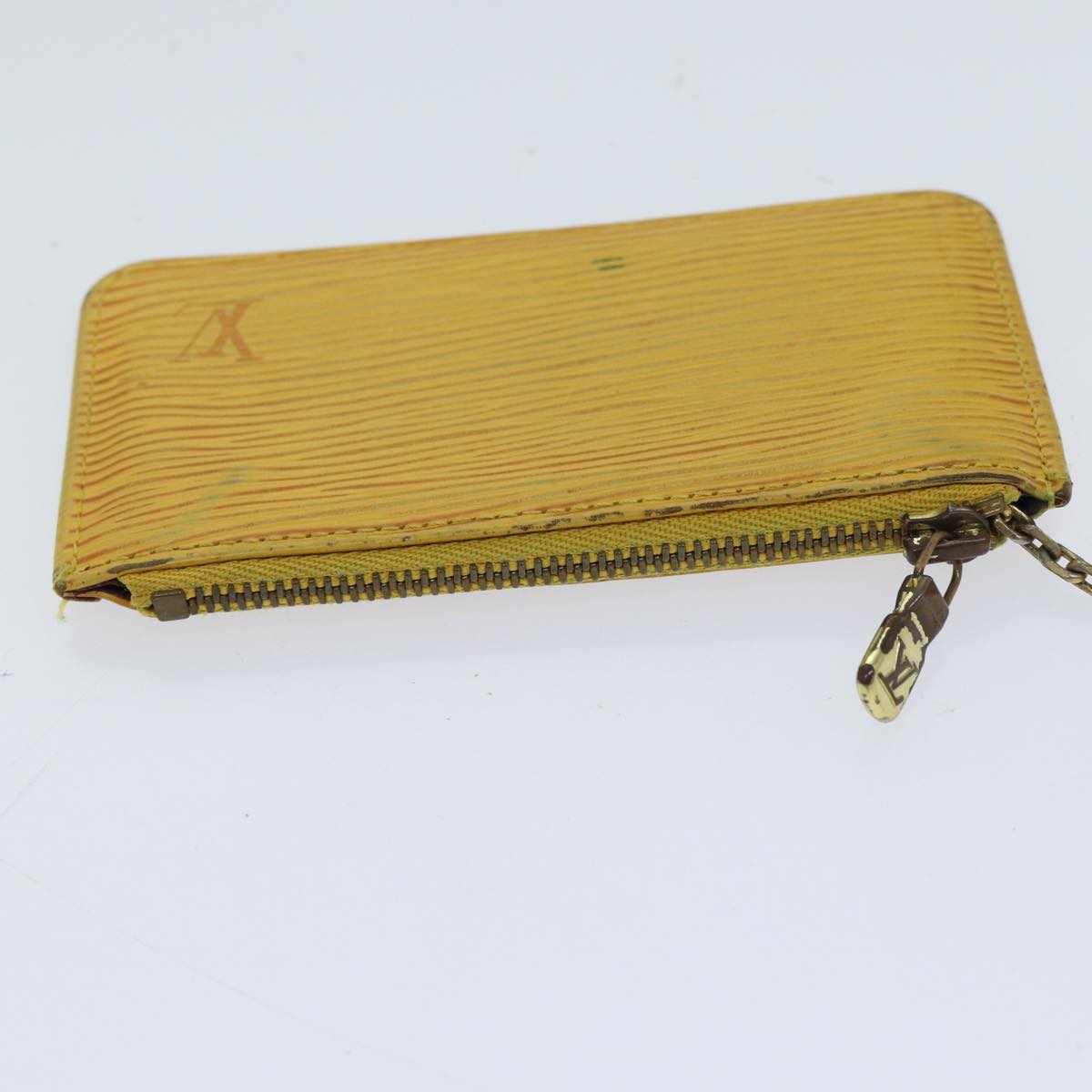 LOUIS VUITTON Epi Pochette Cles Coin Purse Yellow M63809 LV Auth 71369