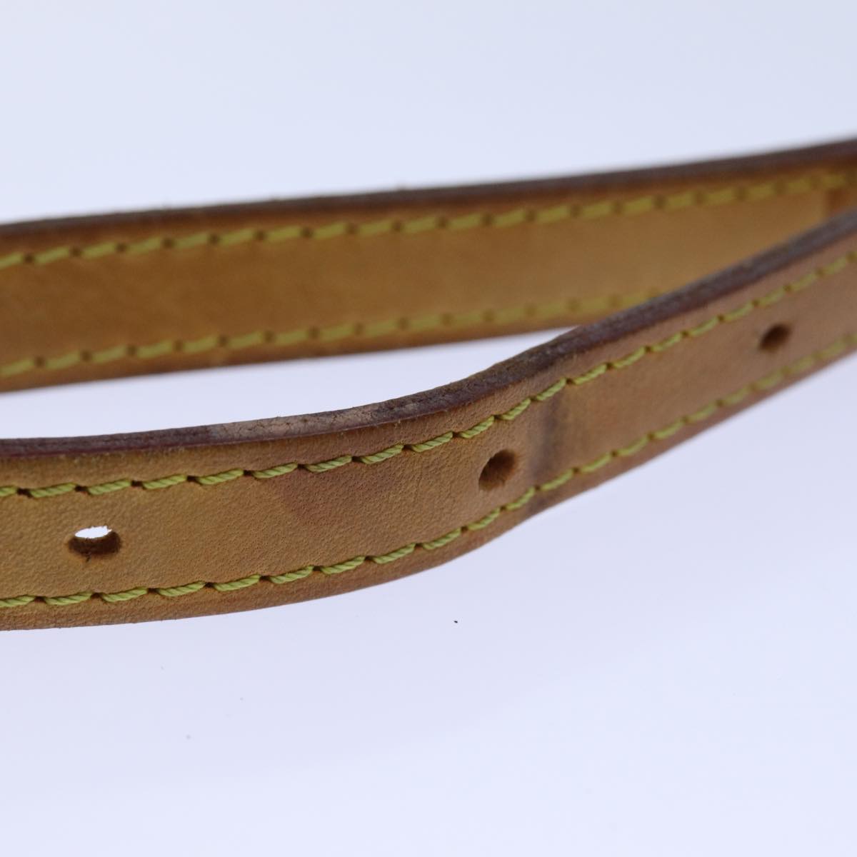 LOUIS VUITTON Adjustable Shoulder Strap Leather 40.2""-48"" Beige LV Auth 71371