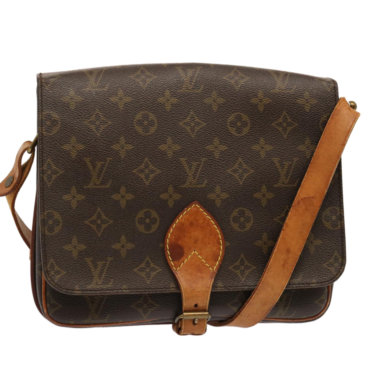 LOUIS VUITTON Monogram Cartouchiere GM Shoulder Bag M51252 LV Auth 71386