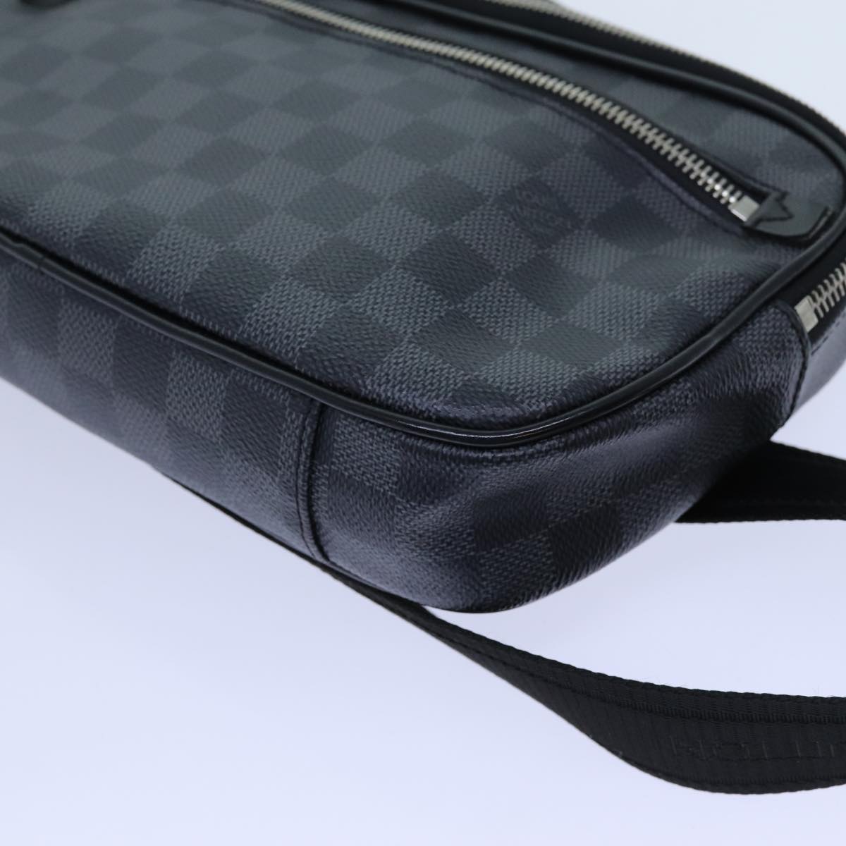 LOUIS VUITTON Damier Graphite Ambreil Shoulder Bag N41289 LV Auth 71423