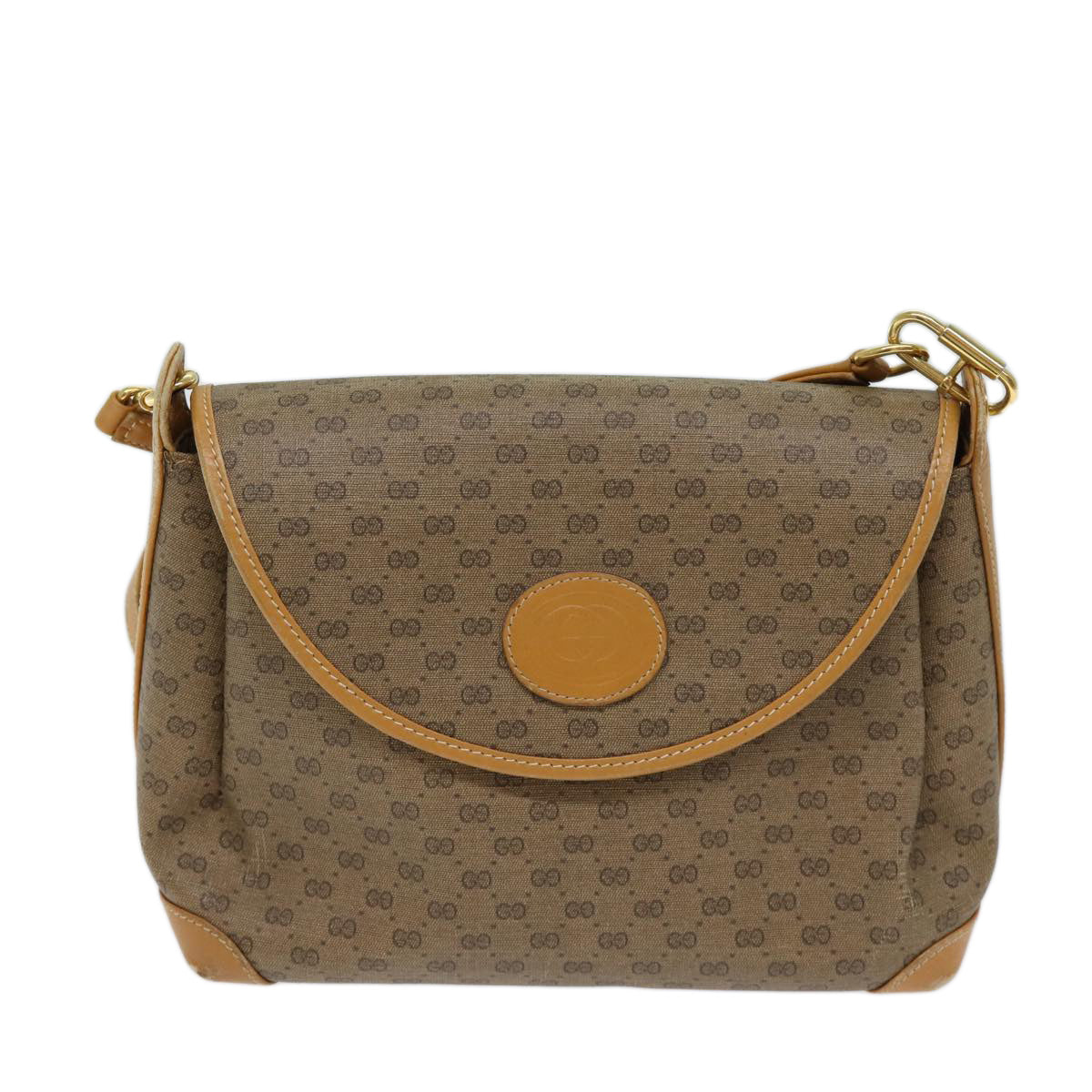 GUCCI Micro GG Supreme Shoulder Bag PVC Beige 001 099 4084 Auth 71428