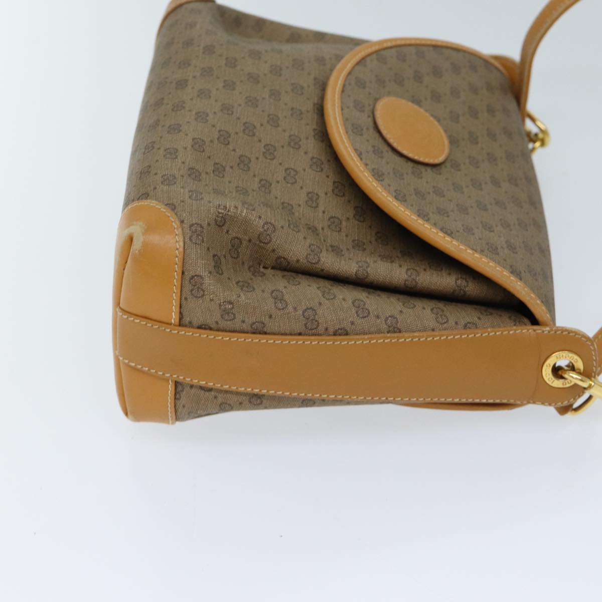 GUCCI Micro GG Supreme Shoulder Bag PVC Beige 001 099 4084 Auth 71428