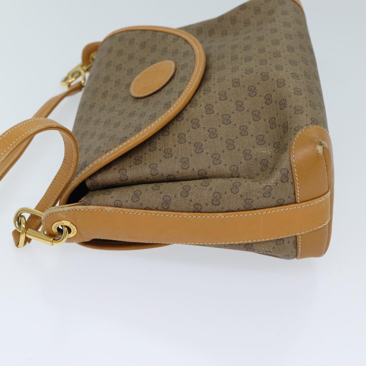 GUCCI Micro GG Supreme Shoulder Bag PVC Beige 001 099 4084 Auth 71428