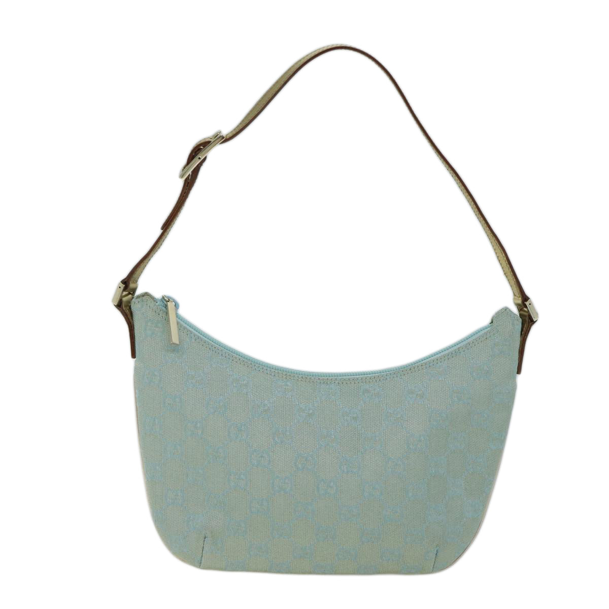 GUCCI GG Canvas Shoulder Bag Light Blue 005 0813 3444 Auth 71431