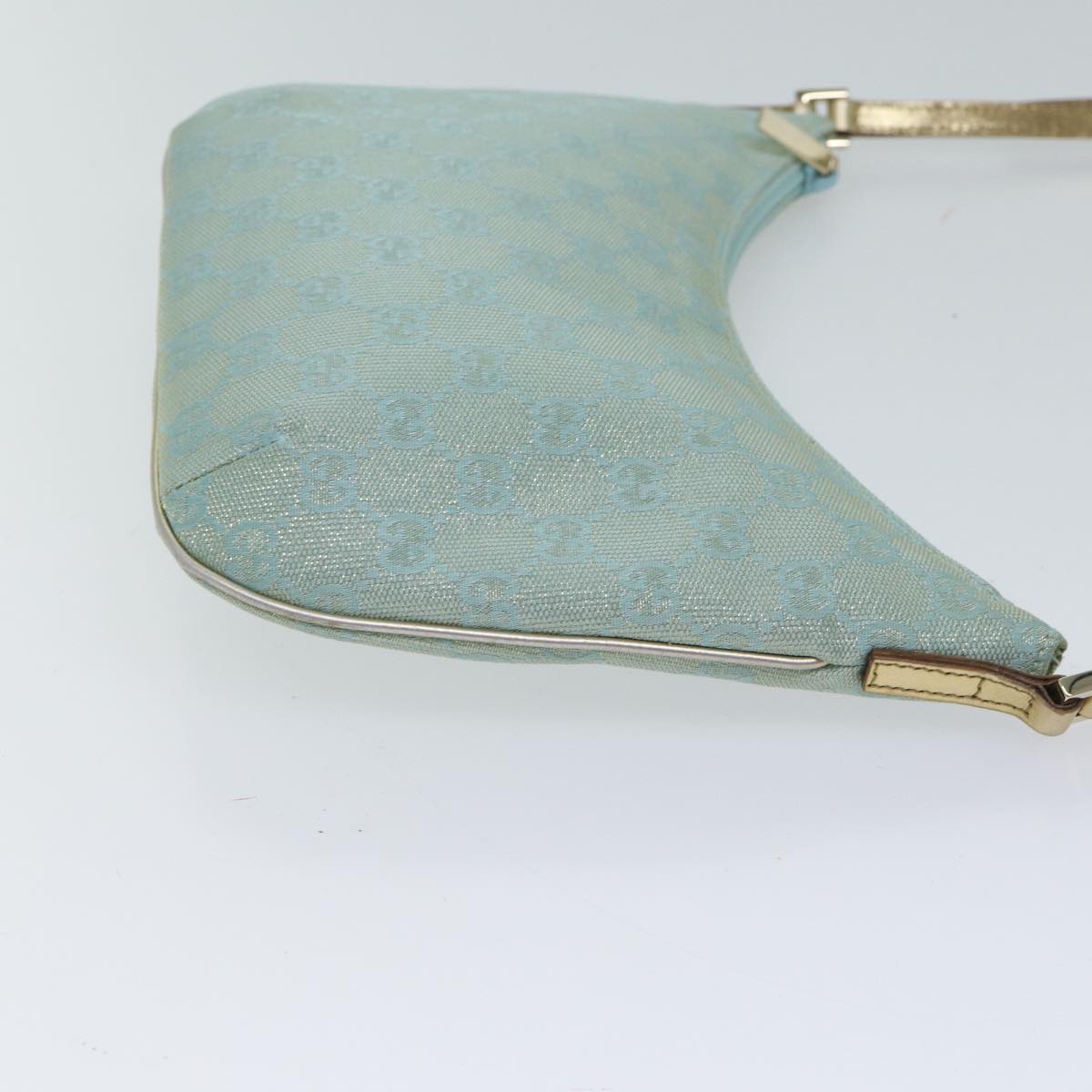 GUCCI GG Canvas Shoulder Bag Light Blue 005 0813 3444 Auth 71431