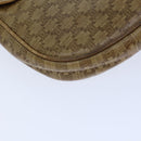 CELINE Macadam Canvas Shoulder Bag Coated Canvas Beige Auth 71434-9