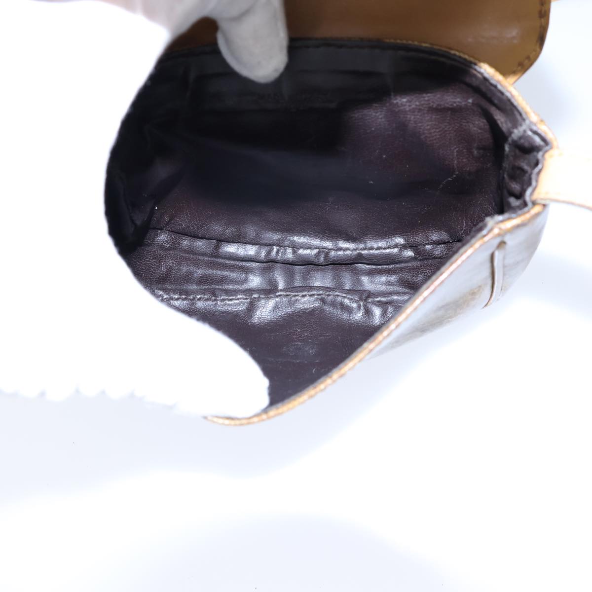 CELINE Macadam Canvas Shoulder Bag Coated Canvas Beige Auth 71434