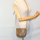 CELINE Macadam Canvas Shoulder Bag Coated Canvas Beige Auth 71434-20