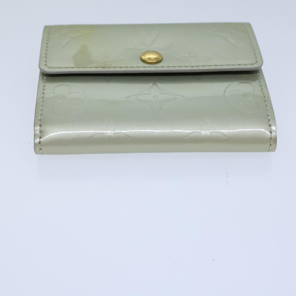 LOUIS VUITTON Monogram Vernis Ludlow Coin Purse Gris M91161 LV Auth 71441