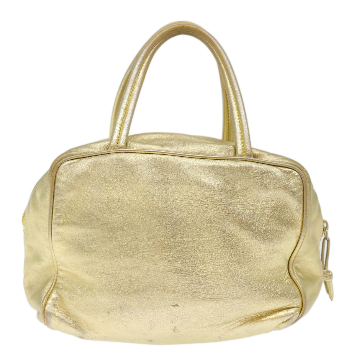 LOEWE Hand Bag Leather Gold Auth 71458 - 0