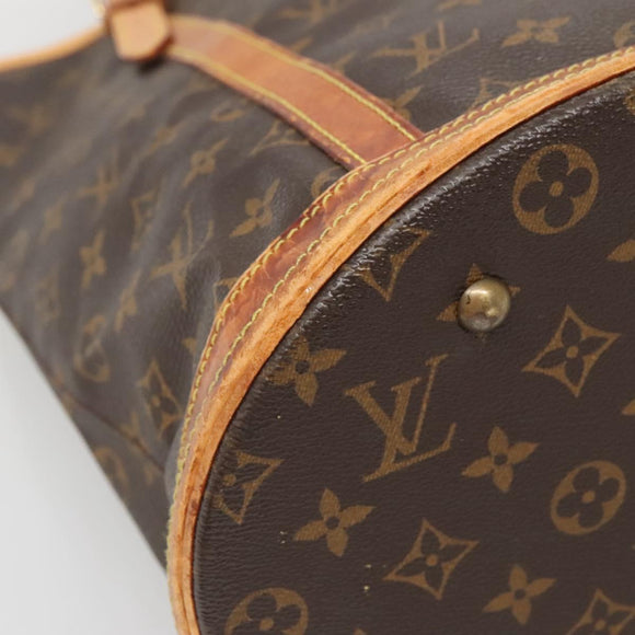 LOUIS VUITTON Monogram Bucket GM Shoulder Bag M42236 LV Auth 71488