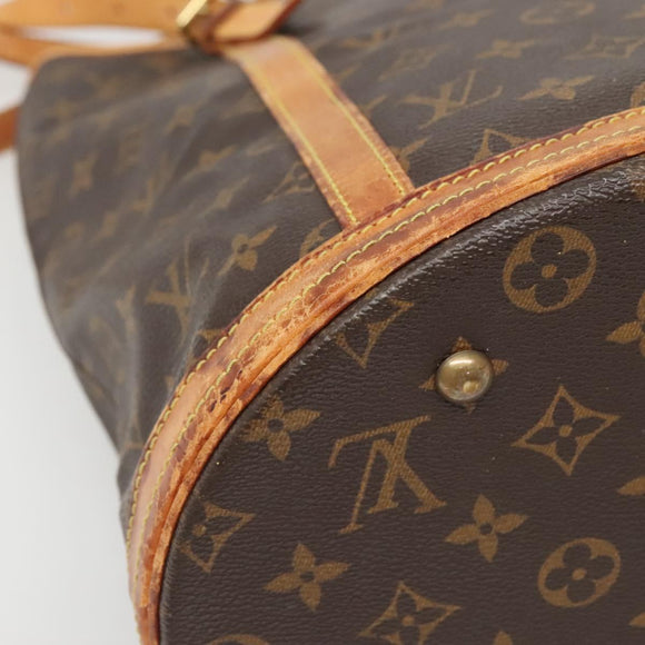 LOUIS VUITTON Monogram Bucket GM Shoulder Bag M42236 LV Auth 71488