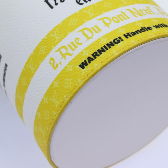 LOUIS VUITTON Monogram Painted Can Hand Bag PVC 2way Yellow M81593 Auth 71492SM