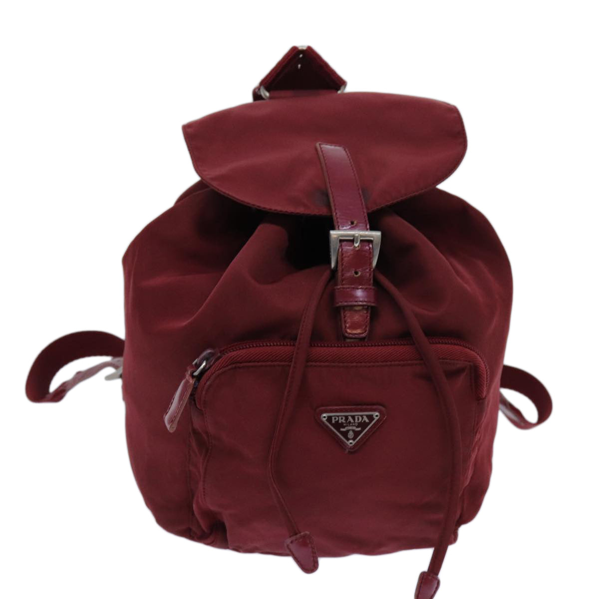 PRADA Backpack Nylon Red Auth 71496
