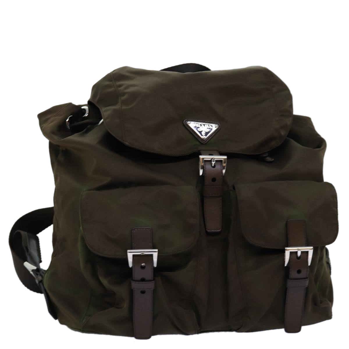 PRADA Backpack Nylon Brown Auth 71501