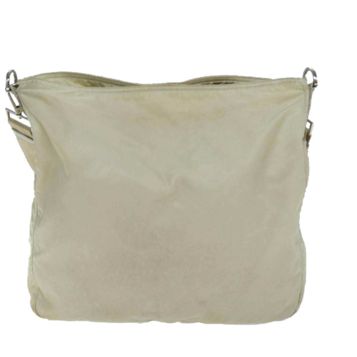 PRADA Shoulder Bag Nylon Cream Auth 71503 - 0