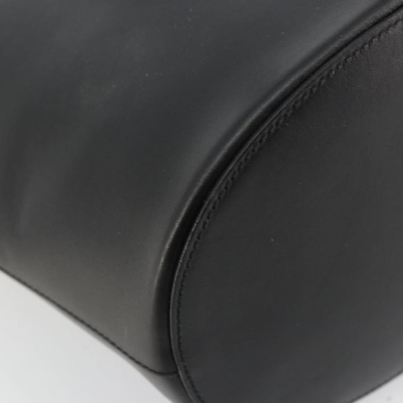GUCCI Hand Bag Leather Black Auth 71508