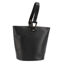 GUCCI Hand Bag Leather Black Auth 71508-1