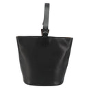 GUCCI Hand Bag Leather Black Auth 71508-2