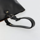 GUCCI Hand Bag Leather Black Auth 71508-7
