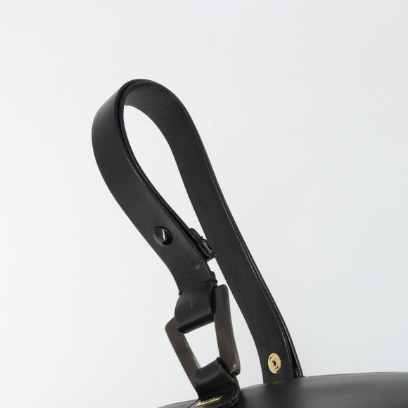 GUCCI Hand Bag Leather Black Auth 71508