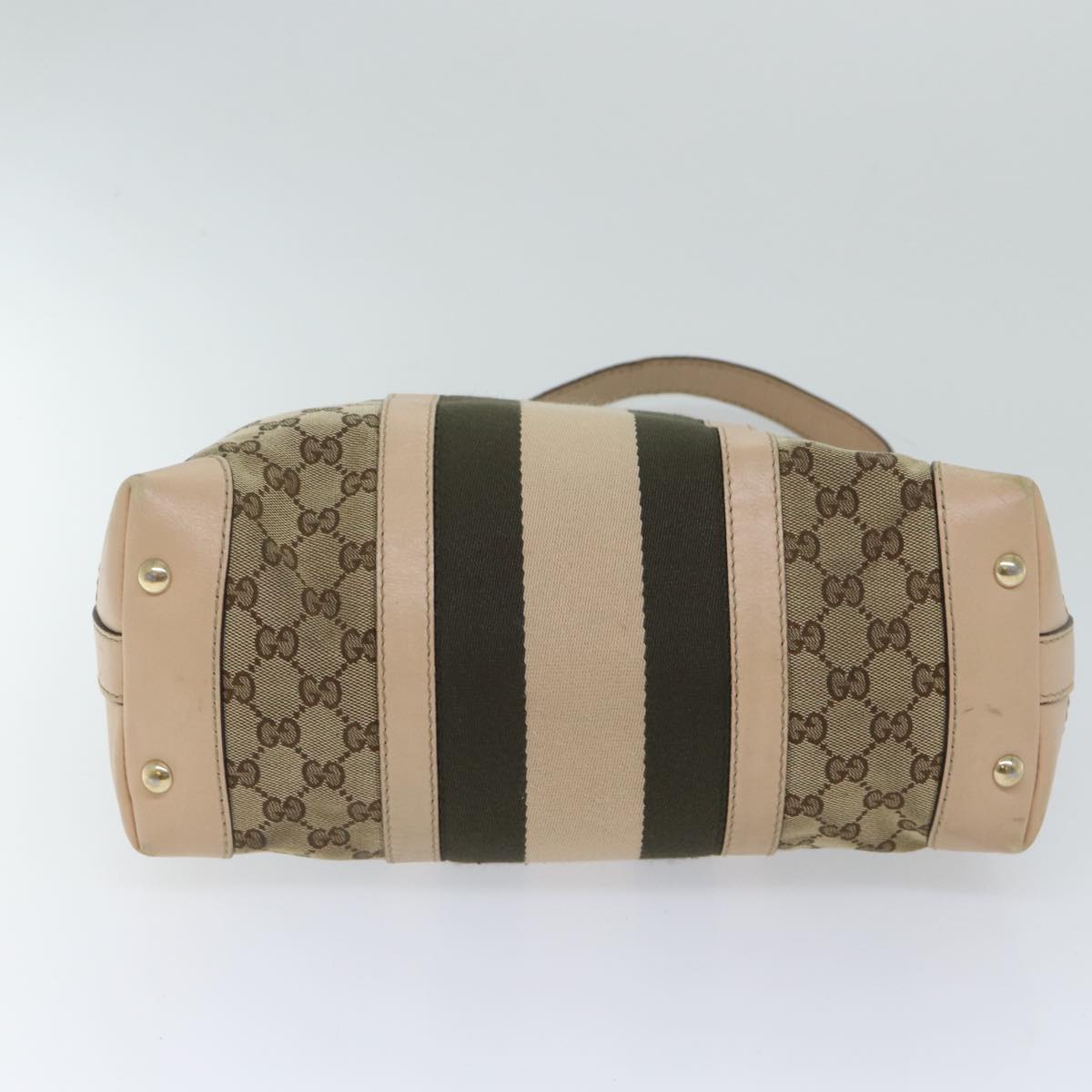 GUCCI GG Canvas Shoulder Bag Beige 257084 Auth 71510