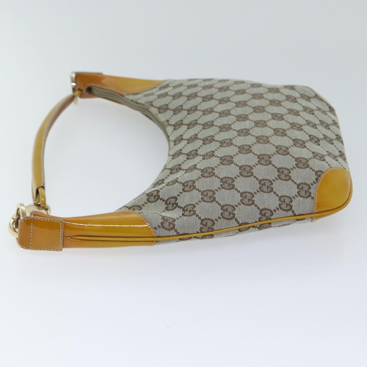 GUCCI GG Canvas Shoulder Bag Gray 001 4158 3444 Auth 71520