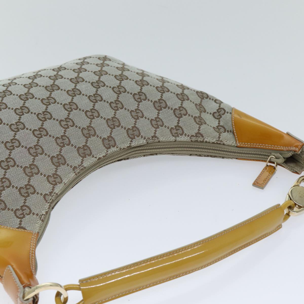 GUCCI GG Canvas Shoulder Bag Gray 001 4158 3444 Auth 71520