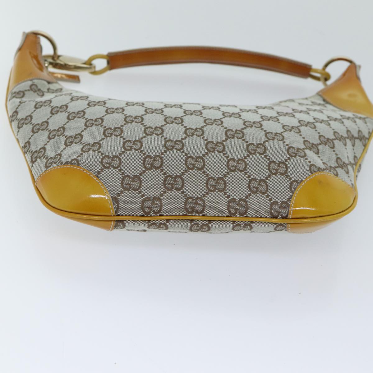 GUCCI GG Canvas Shoulder Bag Gray 001 4158 3444 Auth 71520