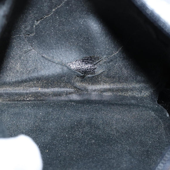 FENDI Zucchino Canvas Shoulder Bag Coated Canvas White Navy Auth 71558