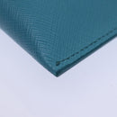 PRADA Accessory Pouch Safiano leather Blue Auth 71575A-17