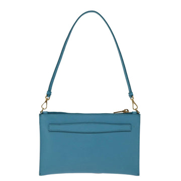 PRADA Accessory Pouch Safiano leather Blue Auth 71575SAV - 0