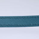 PRADA Accessory Pouch Safiano leather Blue Auth 71575A-8