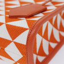 PRADA Hand Bag Canvas 2way Orange Auth 71577SAM-14