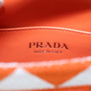 PRADA Hand Bag Canvas 2way Orange Auth 71577SAM-20