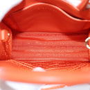 PRADA Hand Bag Canvas 2way Orange Auth 71577SAM-9