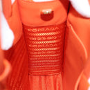 PRADA Hand Bag Canvas 2way Orange Auth 71577SAM-21