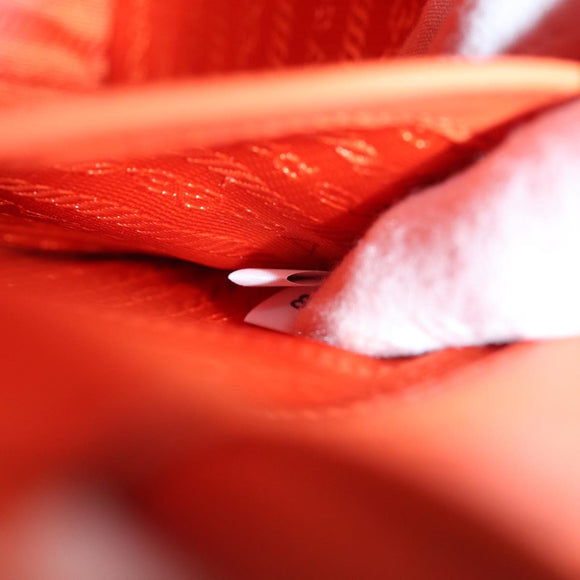 PRADA Hand Bag Canvas 2way Orange Auth 71577SAM