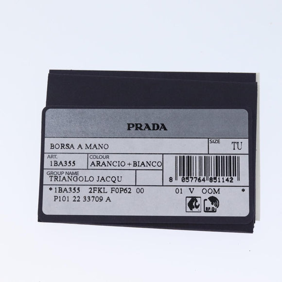 PRADA Hand Bag Canvas 2way Orange Auth 71577SAM