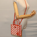 PRADA Hand Bag Canvas 2way Orange Auth 71577SAM-28