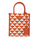 PRADA Hand Bag Canvas 2way Orange Auth 71577SAM-13