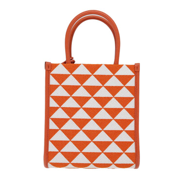 PRADA Hand Bag Canvas 2way Orange Auth 71577SAM - 0