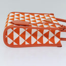PRADA Hand Bag Canvas 2way Orange Auth 71577SAM-3