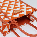 PRADA Hand Bag Canvas 2way Orange Auth 71577SAM-6