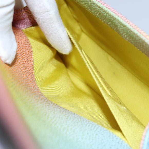 CHANEL Matelasse Boy Chanel Chain Shoulder Bag Leather Rainbow CC Auth 71579SM