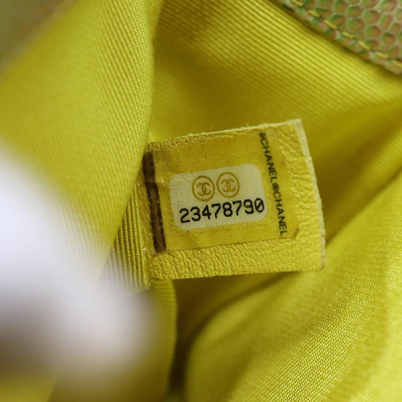 CHANEL Matelasse Boy Chanel Chain Shoulder Bag Leather Rainbow CC Auth 71579SM